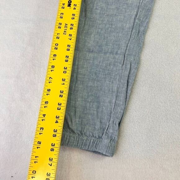 Athleta Cabo Linen Jogger Pants Womens 2 Chambray Blue Drawstring 530642 - Picture 5 of 14
